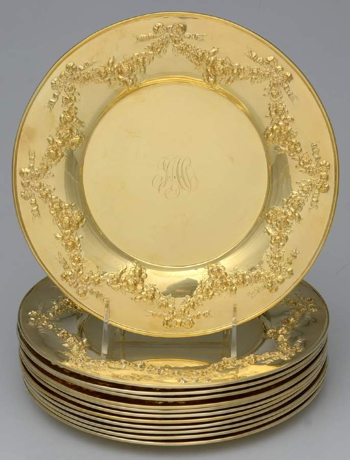 BTFBTF19 (Sterling, Hollowware) (Set of 12) Dinner Plate by Black Starr & Frost-1
