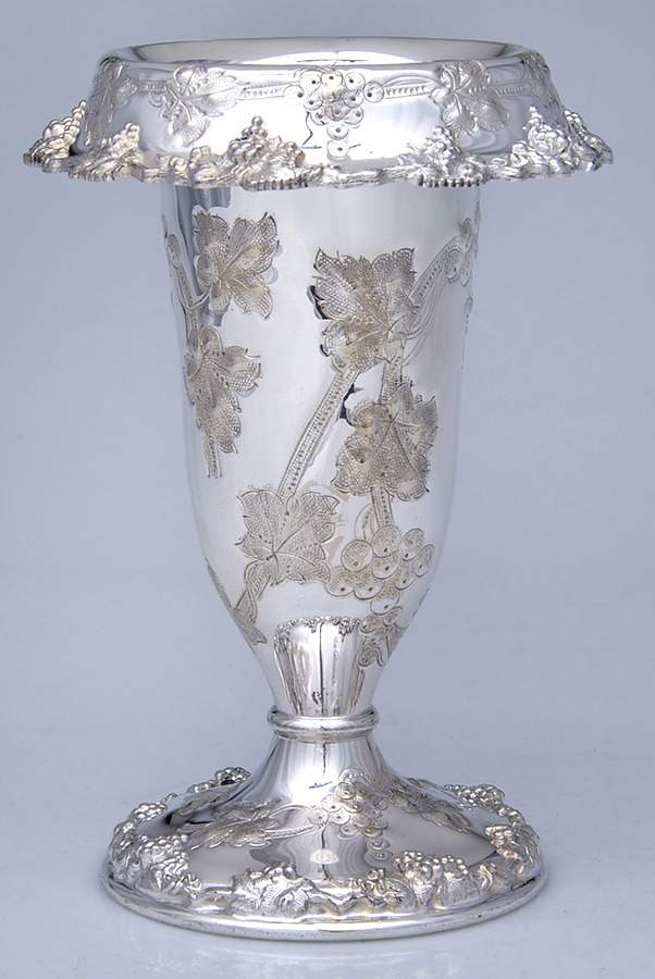5057 (Silverplate, Hollowware) 8" Vase by Barbour Silver (USA)-1