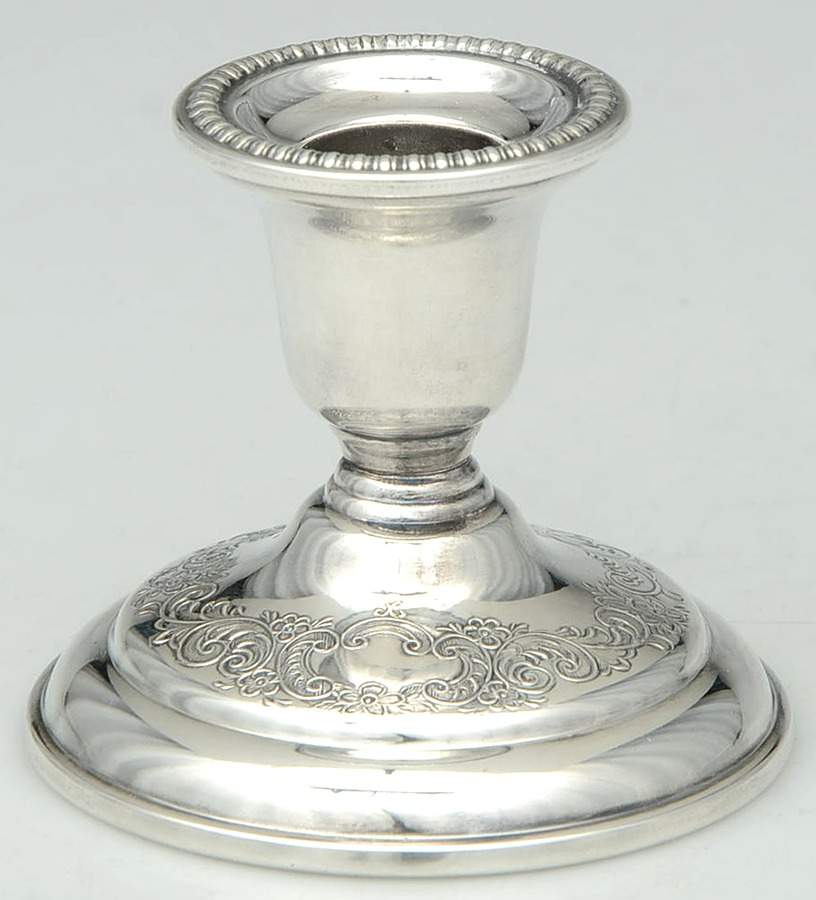 Queen Mary (Silverplate, Hollowware) 3" Console Candleholder by Birks Silver-1