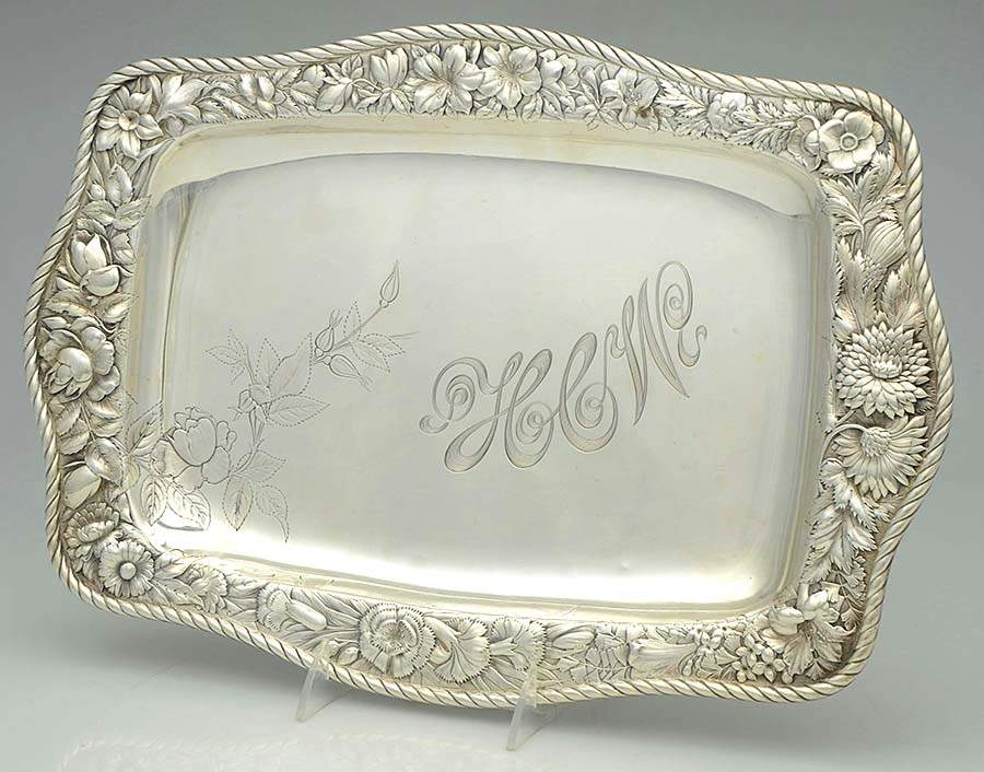 400 (Sterling, Hollowware) 16" Rectangular Tray by Bailey, Banks & Biddle-1