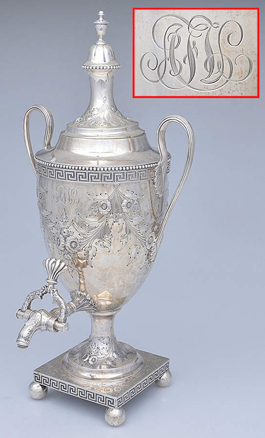Etruscan (Sterling, Hollowware) Coffee Urn by Bailey & Co-1