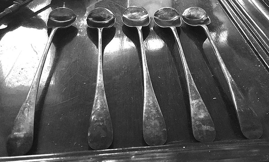 BBS17 (Silverplate) Individual Long Handled Lemonade Spoon by Barker Bros Ltd. Flatware-1