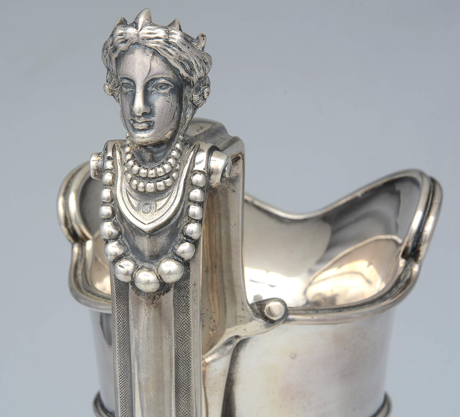 Medallion (Sterling, Hollowware) Footed Ewer/Pitcher by Ball Black & Co-6