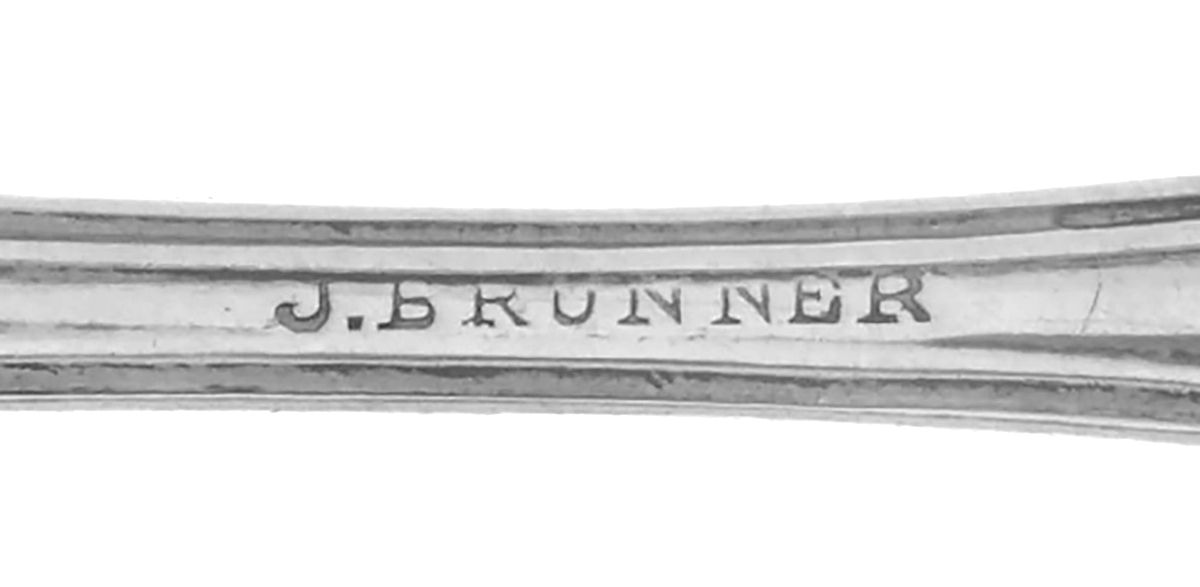 Coin Silver Flatware Teaspoon by Brunner Bros Co-3
