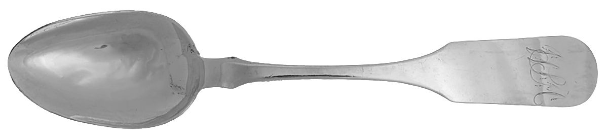 Coin Silver Flatware Tablespoon (Serving Spoon) by William Bailey, Jr-1