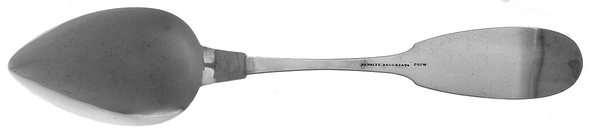 Coin Silver Flatware Tablespoon (Serving Spoon) by Burritt, Brooks and Co-2