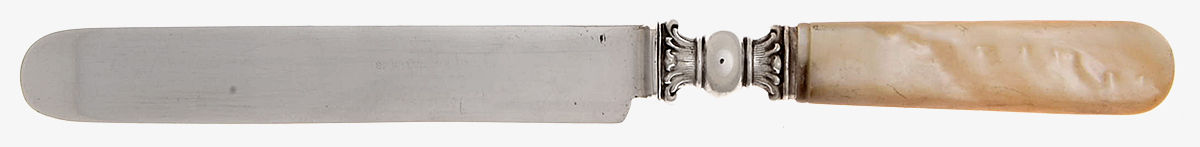 Pearl Handle 1 (Sterling) Pearl Handle Breakfast Knife by Springbrooke Cutlery-1