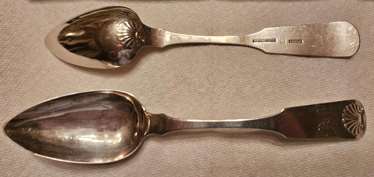 Coin Silver Flatware Teaspoon by Benjamin Robinson-1