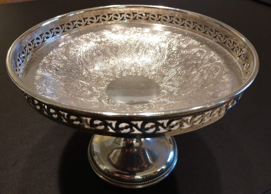 BBS20 (Silverplate, Hollowware) Round Compote (Height X Width) by Barker Bros Ltd. Flatware-1