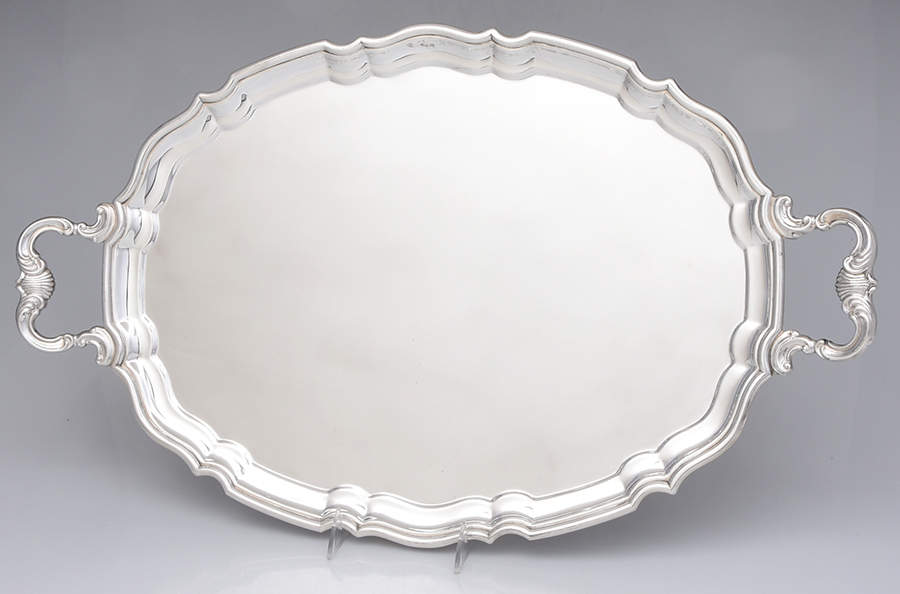 54-9 (Sterling, Hollowware) Large Waiter Tray by Birks Silver-1