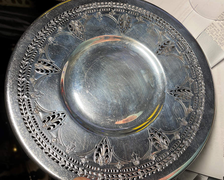 667 (Silverplate, Hollowware) Silverplate Sandwich Plate by Benedict-1