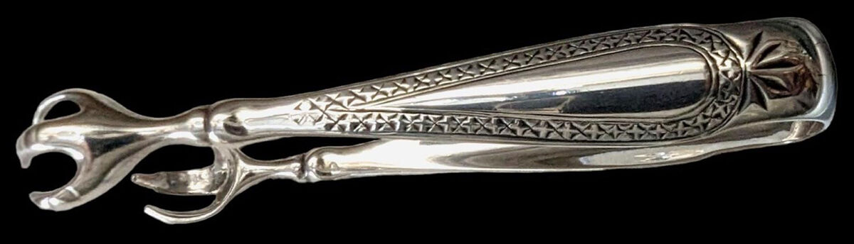 BIK19 (Sterling) Sugar Tongs by Bigelow, Kennard & Co.-1