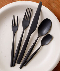 Stonewash Black (Stainless) Fork by Bloomhouse Flatware-1