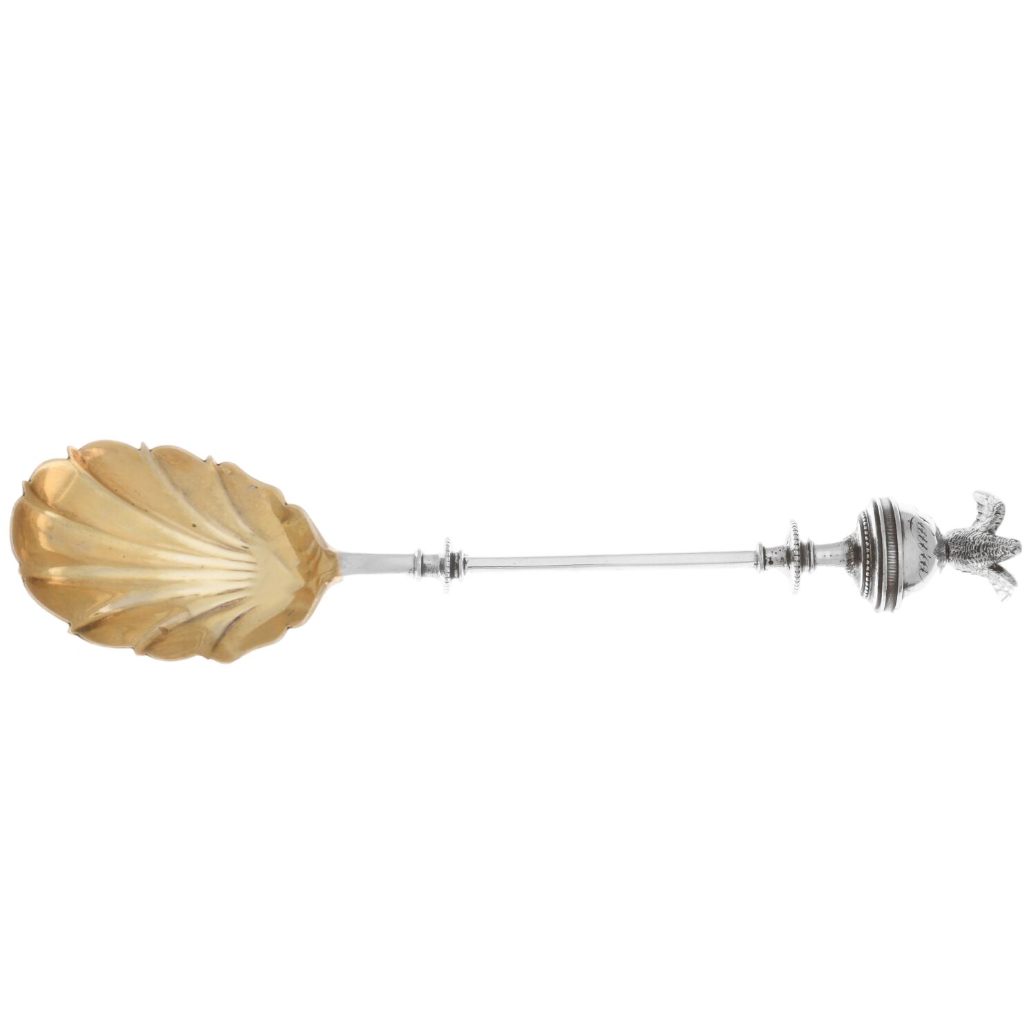 Ball (Sterling, Ball Tip) Sugar Shell Spoon by Browne & Spaulding-1