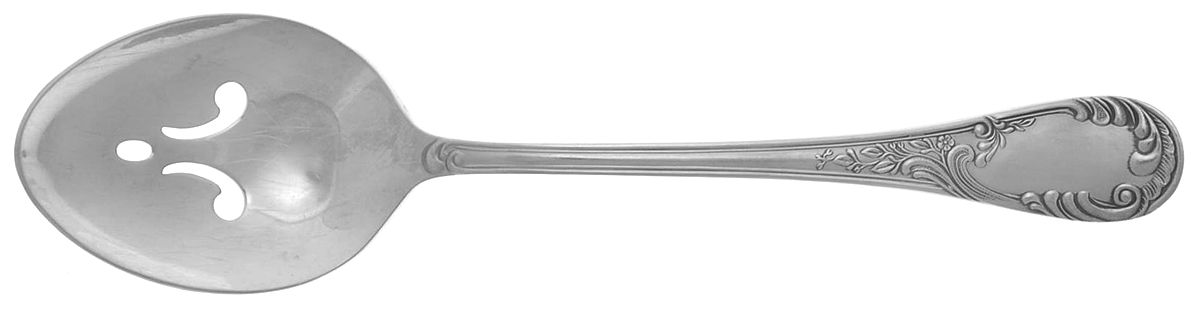 Cezanne (Stainless) Pierced Solid Serving Spoon by Carico-1