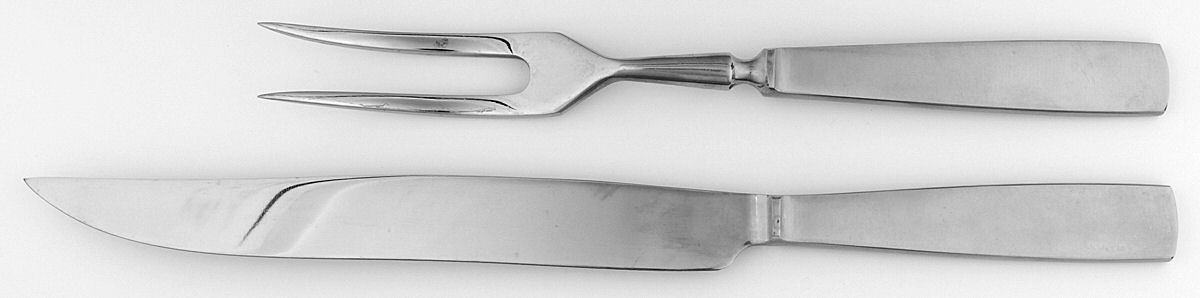 CAP2 (STAINLESS) Large 2-Piece Roast Carving Set w/Stainless Blade by Capri Stainless-1