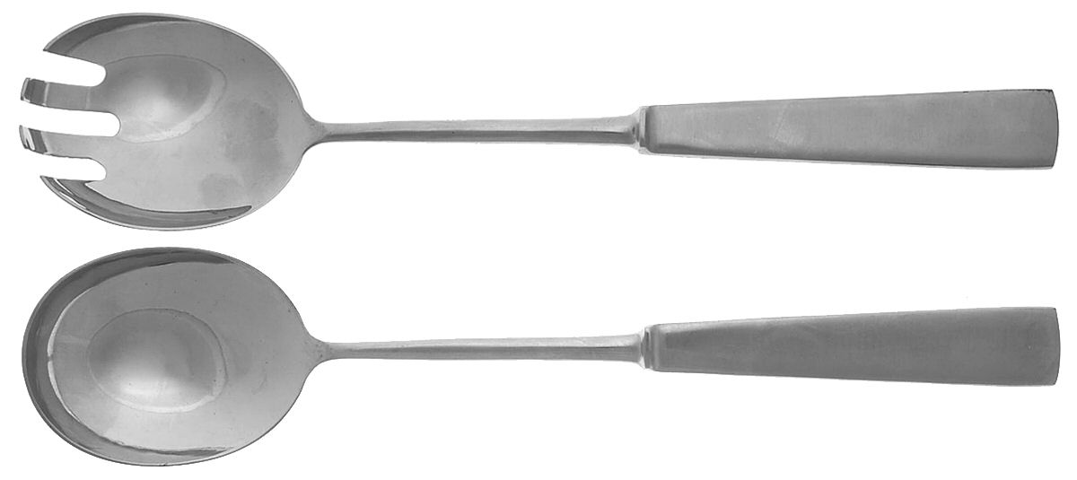 CAP2 (STAINLESS) (2 Pc) Solid Salad Set by Capri Stainless-1