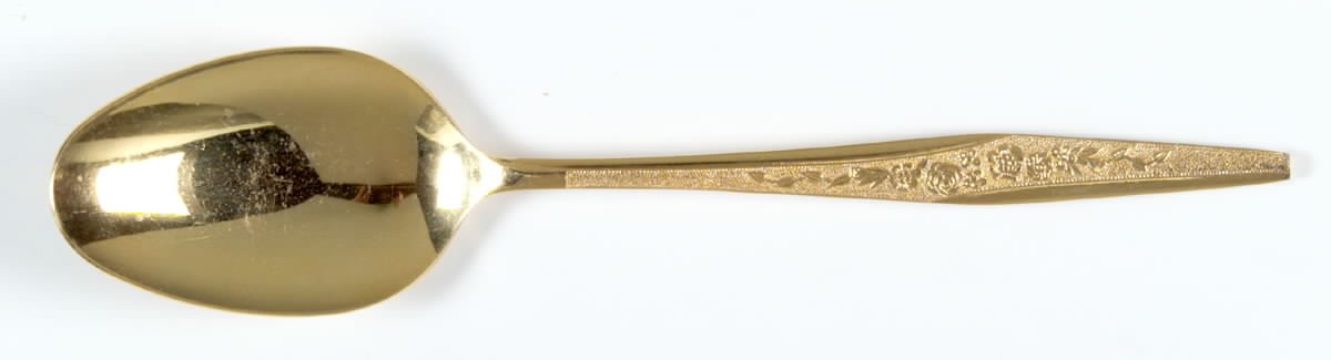 Golden Bouquet (Gold Electroplate) Tablespoon (Serving Spoon) by Carlyle Silver-1