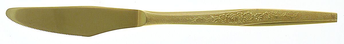 Golden Bouquet (Gold Electroplate) Modern Solid Knife by Carlyle Silver-1