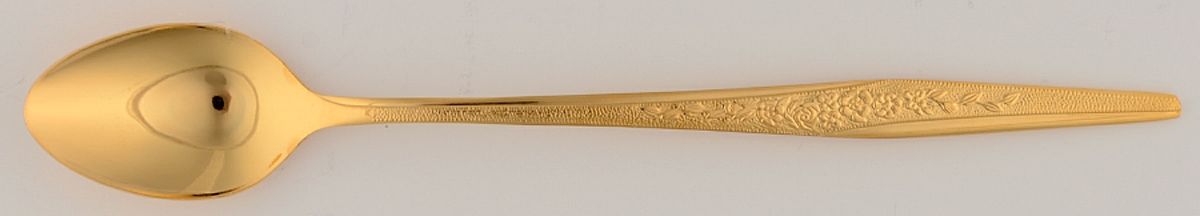 Golden Bouquet (Gold Electroplate) Iced Tea Spoon by Carlyle Silver-1
