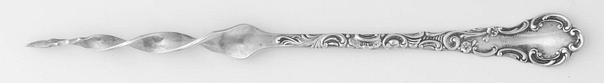 Geneva (Sterling, 1895) 1 Twisted Tine Butter Pick by Campbell Metcalf-1