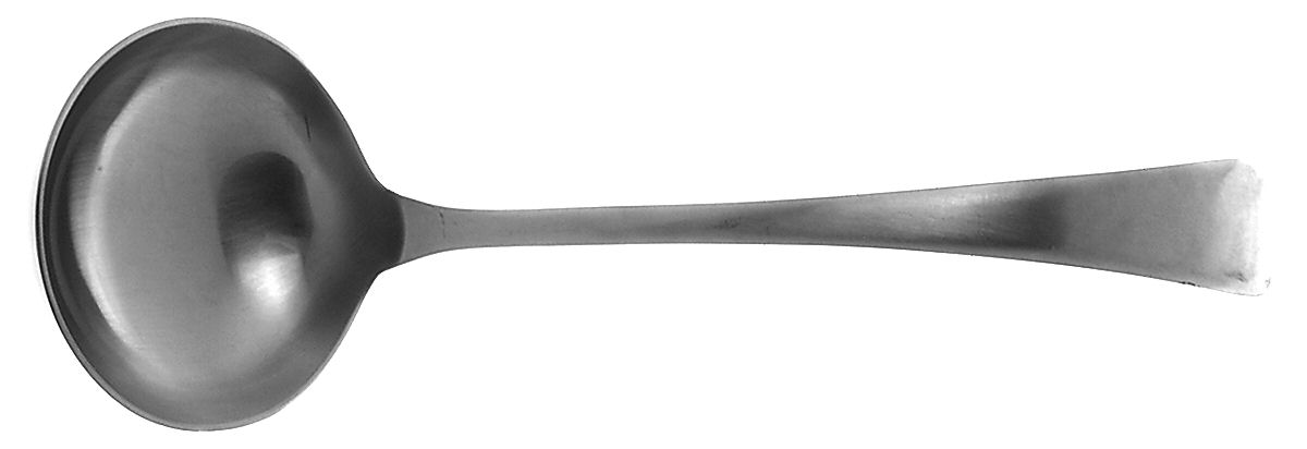 Queen Anne (Stainless, Glossy) Large Gravy Ladle, Solid Piece by Cooper Bros & Sons-1