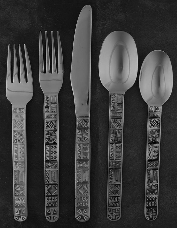 Aztec (Stainless) 5 Piece Place Setting by Cambridge Silver-1