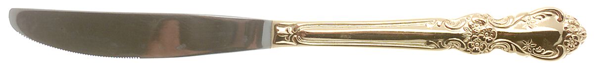 Gold Alyssa (Gold Electroplate) Modern Solid Knife by Cambridge Silver-1