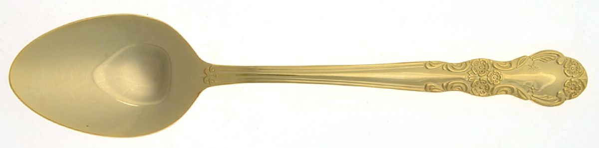 Gold Alyssa (Gold Electroplate) Tablespoon (Serving Spoon) by Cambridge Silver-1