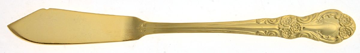 Gold Alyssa (Gold Electroplate) Flat Handle Master Butter Knife by Cambridge Silver-1