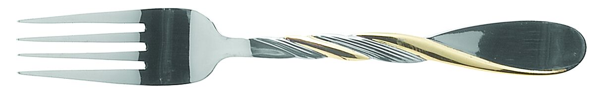 Gold French Braid (Stainless, Gold Accent) Fork by Cambridge Silver-1