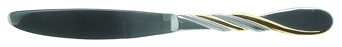 Gold French Braid (Stainless, Gold Accent) Modern Solid Knife by Cambridge Silver-1