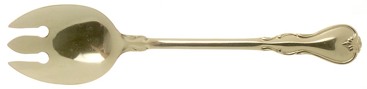 Gold Jessica (Gold Electroplate) Solid Salad Serving Fork by Cambridge Silver-1