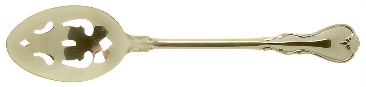 Gold Jessica (Gold Electroplate) Pierced Tablespoon (Serving Spoon) by Cambridge Silver-1