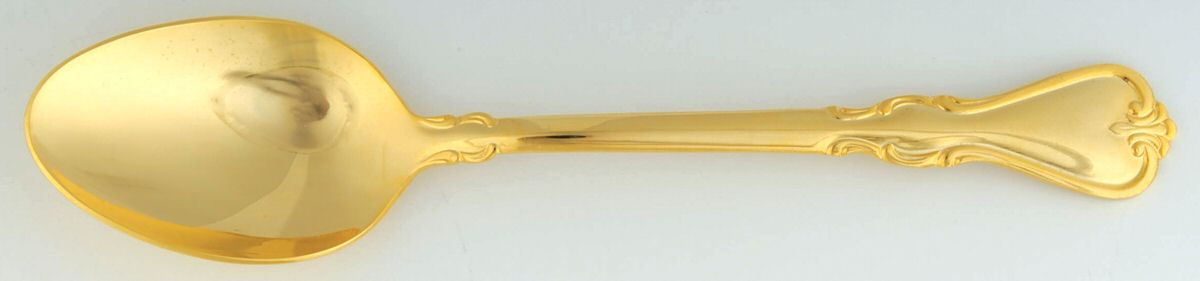 Gold Jessica (Gold Electroplate) Place/Oval Soup Spoon by Cambridge Silver-1