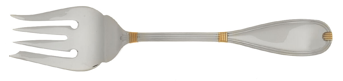 Antionette (Stainless, Gold Accent) Solid Serving Fork by Christian Dior-1