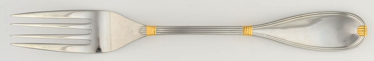 Antionette (Stainless, Gold Accent) Fork by Christian Dior-1