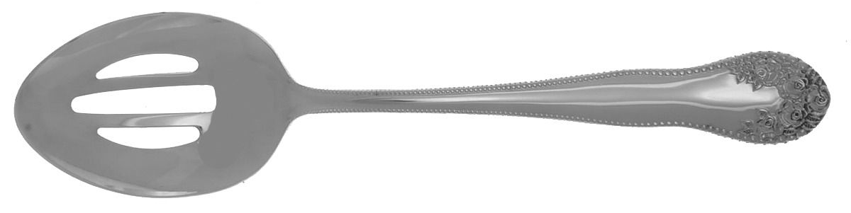 Dior Rose (Silverplate) Pierced Tablespoon (Serving Spoon) by Christian Dior-1