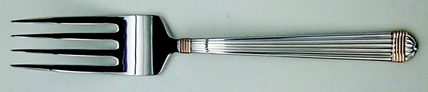 Gaudron (Stainless, Gold Accent) Solid Serving Fork by Christian Dior-1