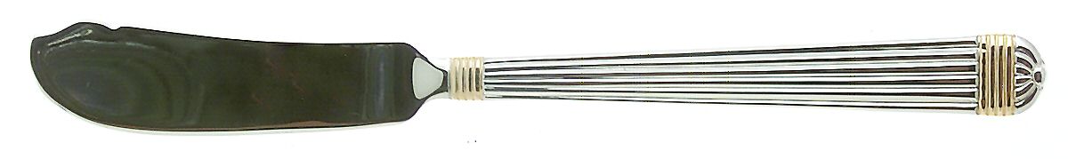 Gaudron (Stainless, Gold Accent) Flat Handle Master Butter Knife by Christian Dior-1