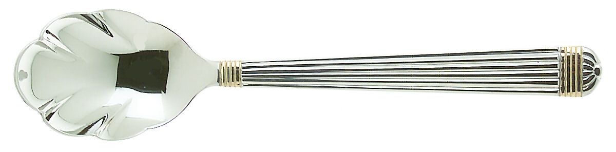 Gaudron (Stainless, Gold Accent) Sugar Shell Spoon by Christian Dior-1