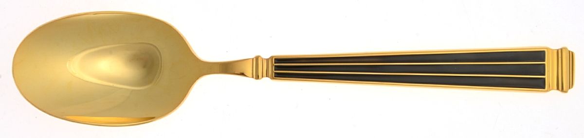 Regence-Onyx (Gold Electroplate) Place/Oval Soup Spoon by Christian Dior-1