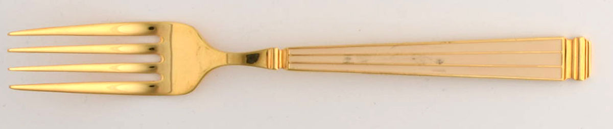 Regence-White (Gold Electroplate) Individual Salad Fork by Christian Dior-1