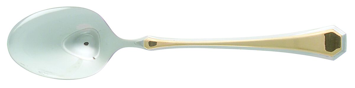 Tiffany (Stainless, Gold Accent) Place/Oval Soup Spoon by Celebrity-1