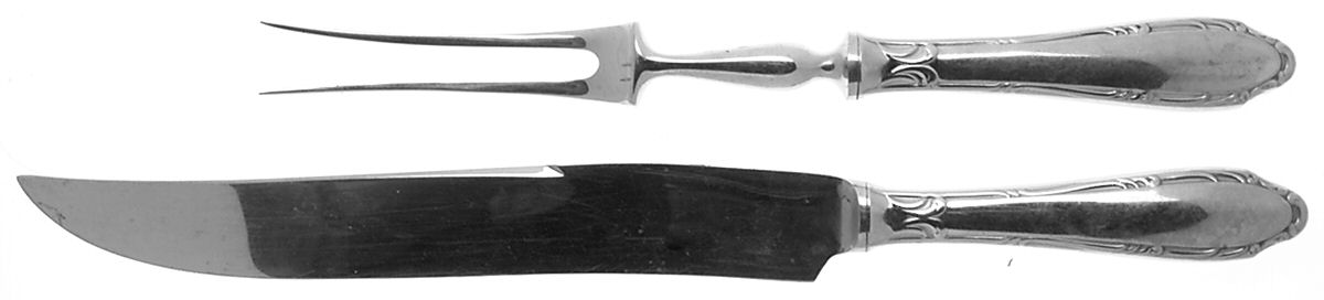 Princess Beatrix (Stainless) Large 2-Piece Roast Carving Set w/Stainless Blade by Coreling-1
