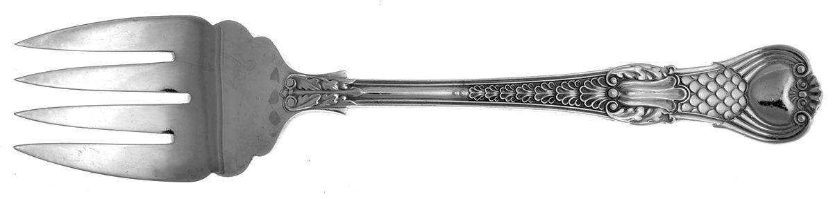 Coburg (Sterling) Medium Solid Cold Meat Serving Fork by CJ Vander-1