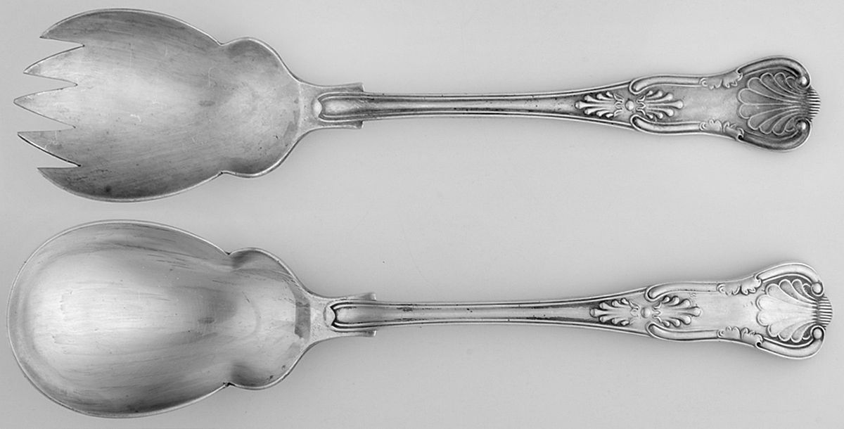 Kings (Sterling) (2 Pc) Solid Salad Set by CJ Vander-1