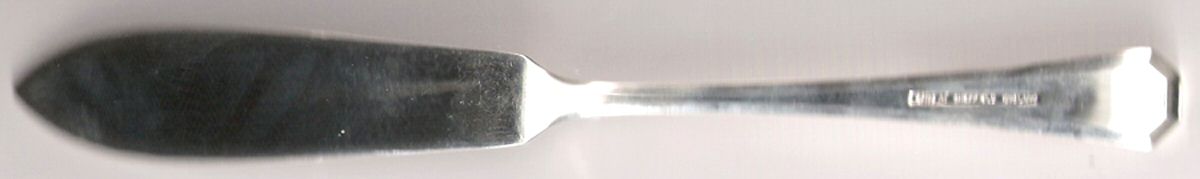 Grecian (Silverplate) Flat Handle Butter Spreader by Cooper Ludlam-1