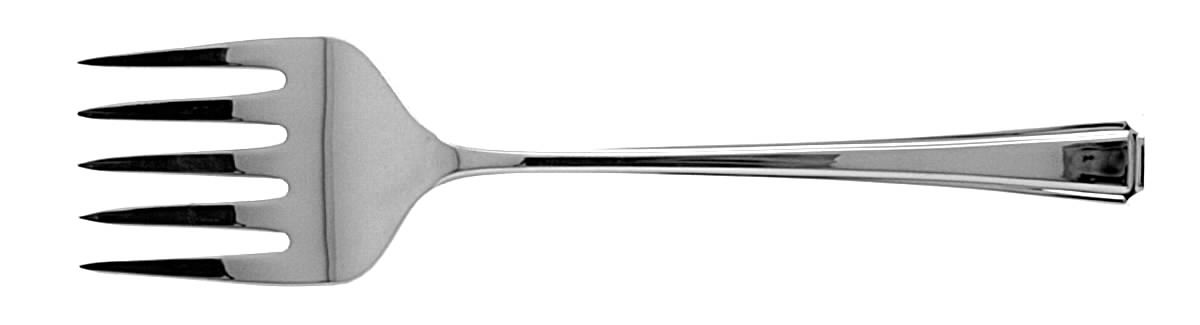 Harley (Silverplate) Medium Solid Cold Meat Serving Fork by Cooper Ludlam-1