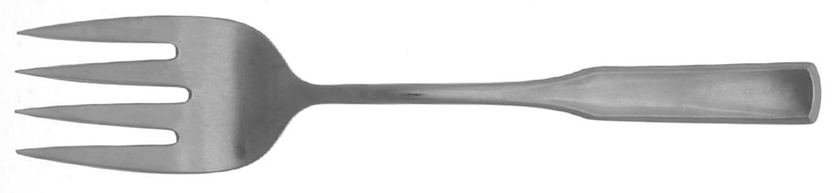 Williamsburg (Stainless) Medium Solid Cold Meat Serving Fork by Carl Mertens-1